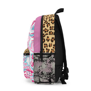 Pink Leopard Backpack